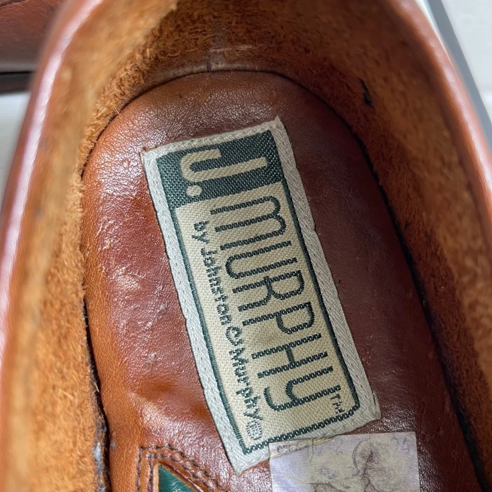 J. Murphy Johnston & Murphy Brown Leather Kiltie Tassel Loafers Men's 9.5 W‎